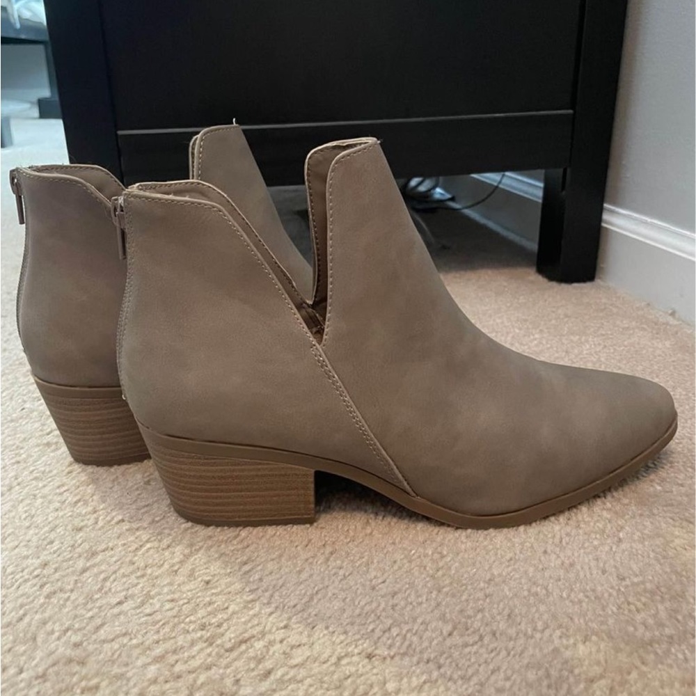 Cut out tan booties